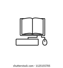 Concept of audio book. Book with headphones, vector illustration, flat design