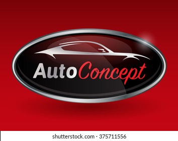 Car Logo With Red Background