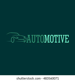 Concept automotive logo design of sports vehicle. Vector illustration.