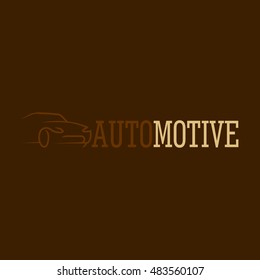 Concept automotive logo design of sports vehicle. Vector illustration.