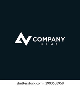 The concept of AVN letter logo with a simple and elegant design