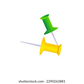 Concept De vuelta a la escuela. Esta ilustración representa un clavija escolar sobre un fondo blanco, diseñado en un estilo plano, vectorial, de dibujos animados. Ilustración vectorial.