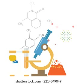 concept of background chemistry molecule formulas vector illustration