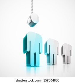 Concept background, distribution of brain, eps 10