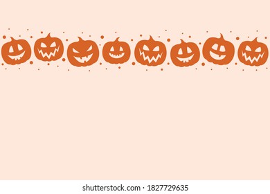 Concept of background with Halloween pumpkins. Vector