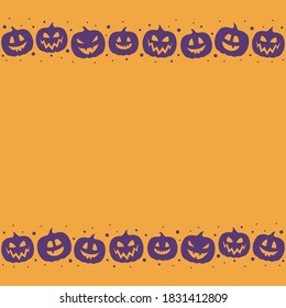 Concept of background with Halloween pumpkins. Vector