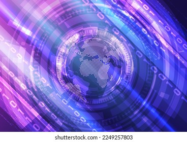 concept background image of the world of technology and communication network information code
