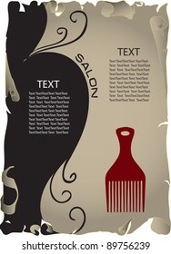 The concept of background information about the beauty salon. Vector illustration.