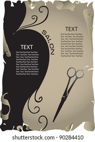 The concept of background information about the beauty salon. Vector illustration.
