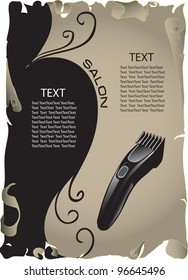 The concept of background information about the beauty salon. Vector illustration.