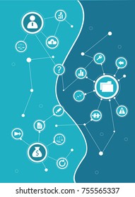 Concept background made of communication icons