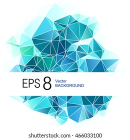 Concept background with polygonal geometric shapes. Creative layout for presentation or website. Colorful triangular backdrop. Vector illustration.