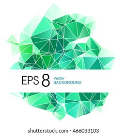 Concept background with polygonal geometric shapes. Creative layout for presentation or website. Colorful triangular backdrop. Vector illustration.