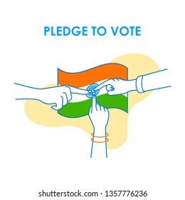 Concept background for Vote India for election democracy campaign banner in vector