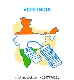 Concept background for Vote India for election democracy campaign banner in vector