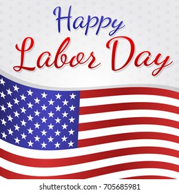 Concept of banner for American Labor Day. Vector.