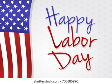 Concept of banner for American Labor Day. Vector.