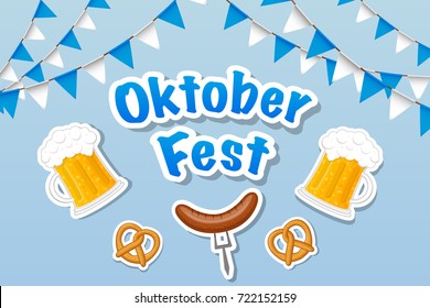 Concept of banner for beer festival - Oktoberfest. Vector.