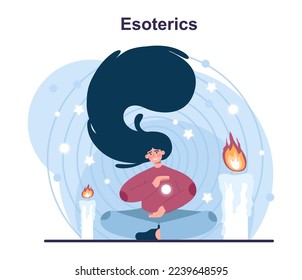 The concept of the BASIC Ph. Model for coping with grief. Esoteric beliefs as a method for dealing with psychological stress and trauma. Flat vector illustration