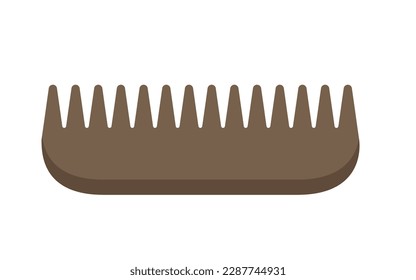 Concept Bath accessories hair brush. In this eye-catching flat vector illustration, designed for web use, a playful cartoon concept comes to life, showcasing bath accessories. Vector illustration.