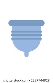 Concept Bath Zubehör Menstruationstasse. Dieses kreative Cartoon-Konzept präsentiert moderne, flache Vektorgrafik, die speziell für den Web-Gebrauch konzipiert wurde. Vektorgrafik.
