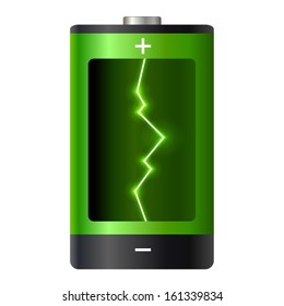 Concept Battery Power. Vector Illustration.