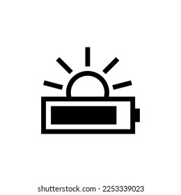 concept battery solar, solar energy icon vector isolated illustration