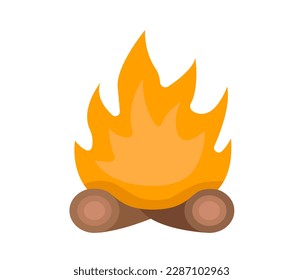 Concept BBQ fireplace. The illustration is a vector cartoon concept featuring a flat on a white background. Vector illustration.