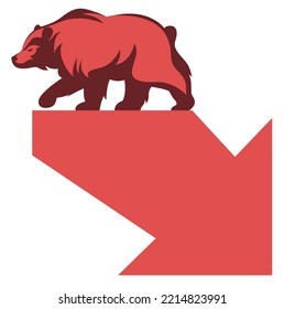 concept of bear market vector illustration