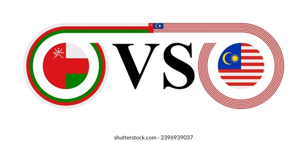 Konzept zwischen dem Menschen und Malaysia. Vektorgrafik einzeln auf weißem Hintergrund
