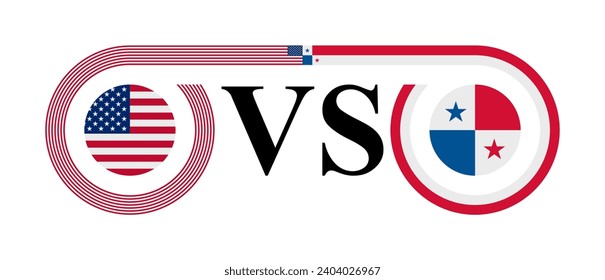 concepto entre estados unidos y panama. ilustración vectorial aislada en fondo blanco