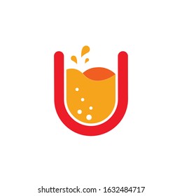 the concept of the beverage logo shape u