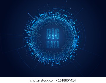 concept of big data or digital transformation technology