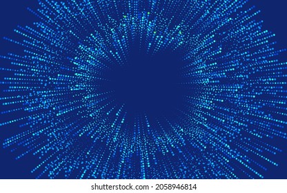 concept of big data or digital transformation, graphic of futuristic blue wave element