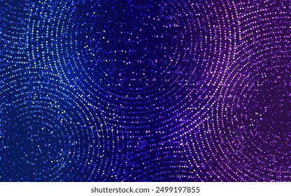 concept of big data or digital transformation technology, graphic of dotted circle with futuristic element