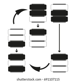 Concept Big data Vector black icon on white background.