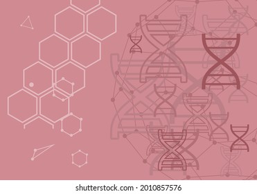 Concept of biochemistry with abstract dna symbol