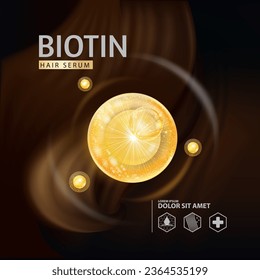 concept of biotin serum hair care protection 