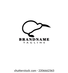 concept bird logo cartoon icon design template black modern isolated vector illustration