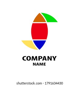 Concept of bird logo using solid colorful shapes trendy flat style logo design vector illustration. symbol for your web site design, logo, app, UI.