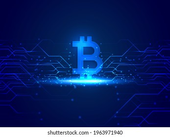concept bitcoin technology background design