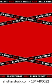 Concept for Black Friday. Ads that inform you about Black Friday. Graphic print for packaging paper, banner, flyer, invitation, flyer, invitation, website, online store, discount coupon.