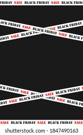 Concept for Black Friday. Ads that inform you about Black Friday. Graphic print for packaging paper, banner, flyer, invitation, flyer, invitation, website, online store, discount coupon.