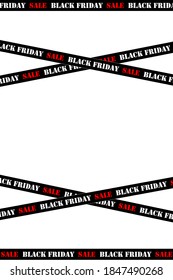 Concept for Black Friday. Ads that inform you about Black Friday. Graphic print for packaging paper, banner, flyer, invitation, flyer, invitation, website, online store, discount coupon.