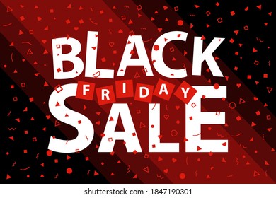 Concept of Black Friday Sale. Banner For Social Media. Vector illustration.