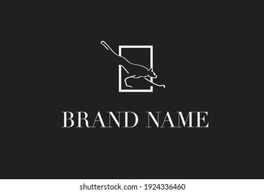 Concept for a Black Panther logo. Vector illustration