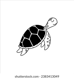 concept black turtle vector illustration