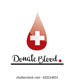 concept of blood donation icon. vector illustration