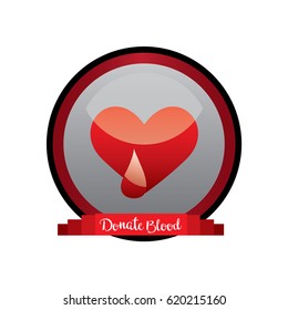 concept of blood donation icon. vector illustration
