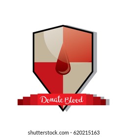 concept of blood donation icon. vector illustration